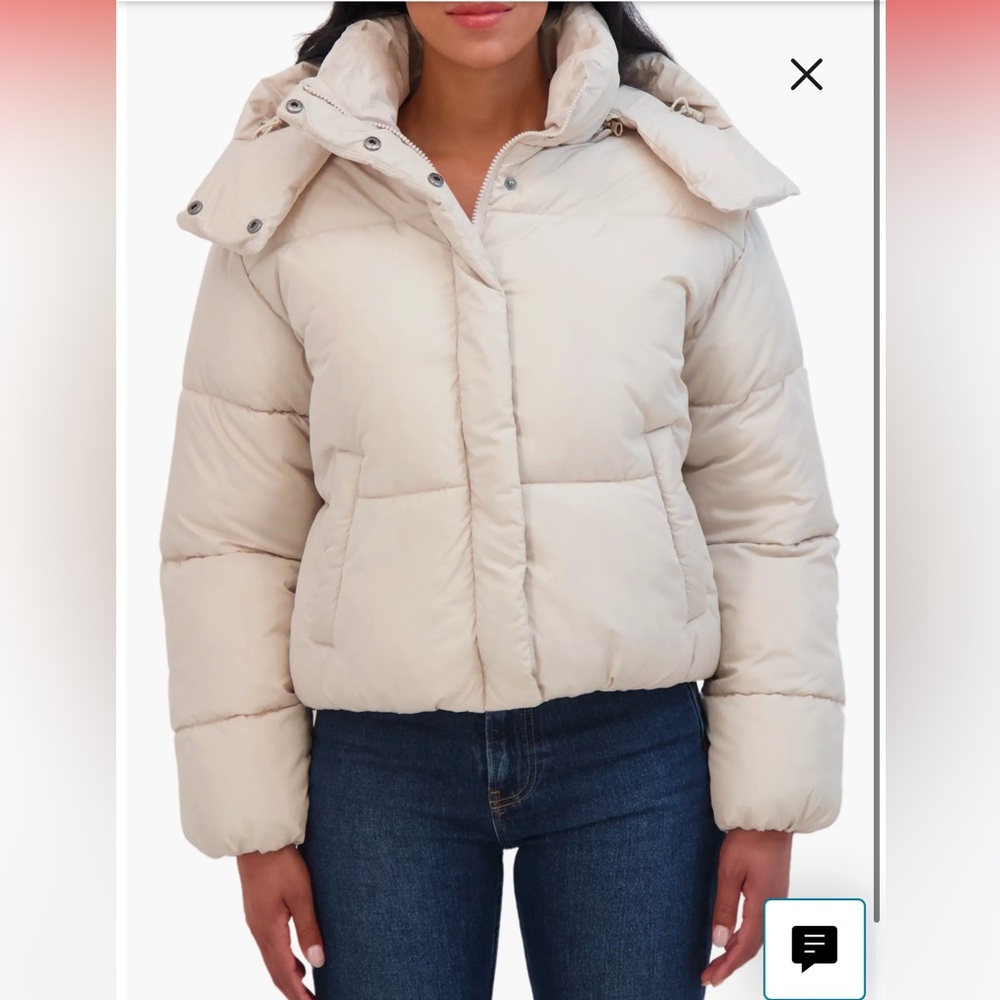 NORDSTROM SEBBY crop puffer jacket women size S